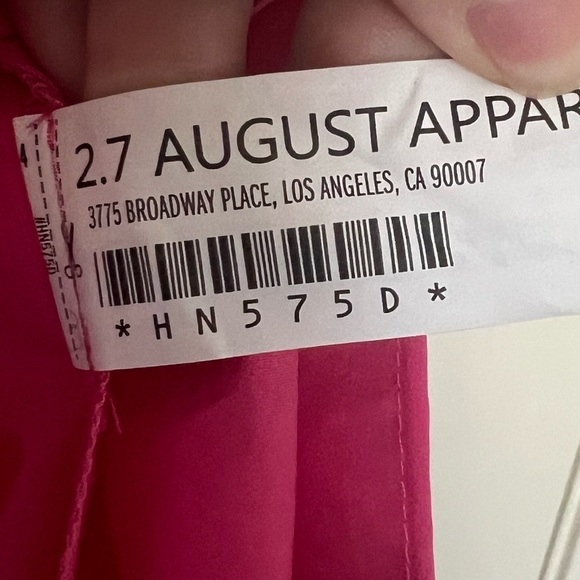 English Factory Classic Collared Shirt Dress Fuchsia Pink - Picture 8 of 9